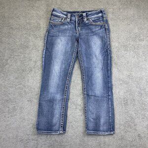 Silver Jeans Womens W30 (Fits 30x25) Suki‎ Blue Straight Leg Denim Y2K Style